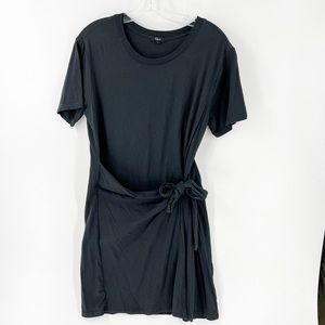 Rails Black Mini T-Shirt Dress with Side Tie